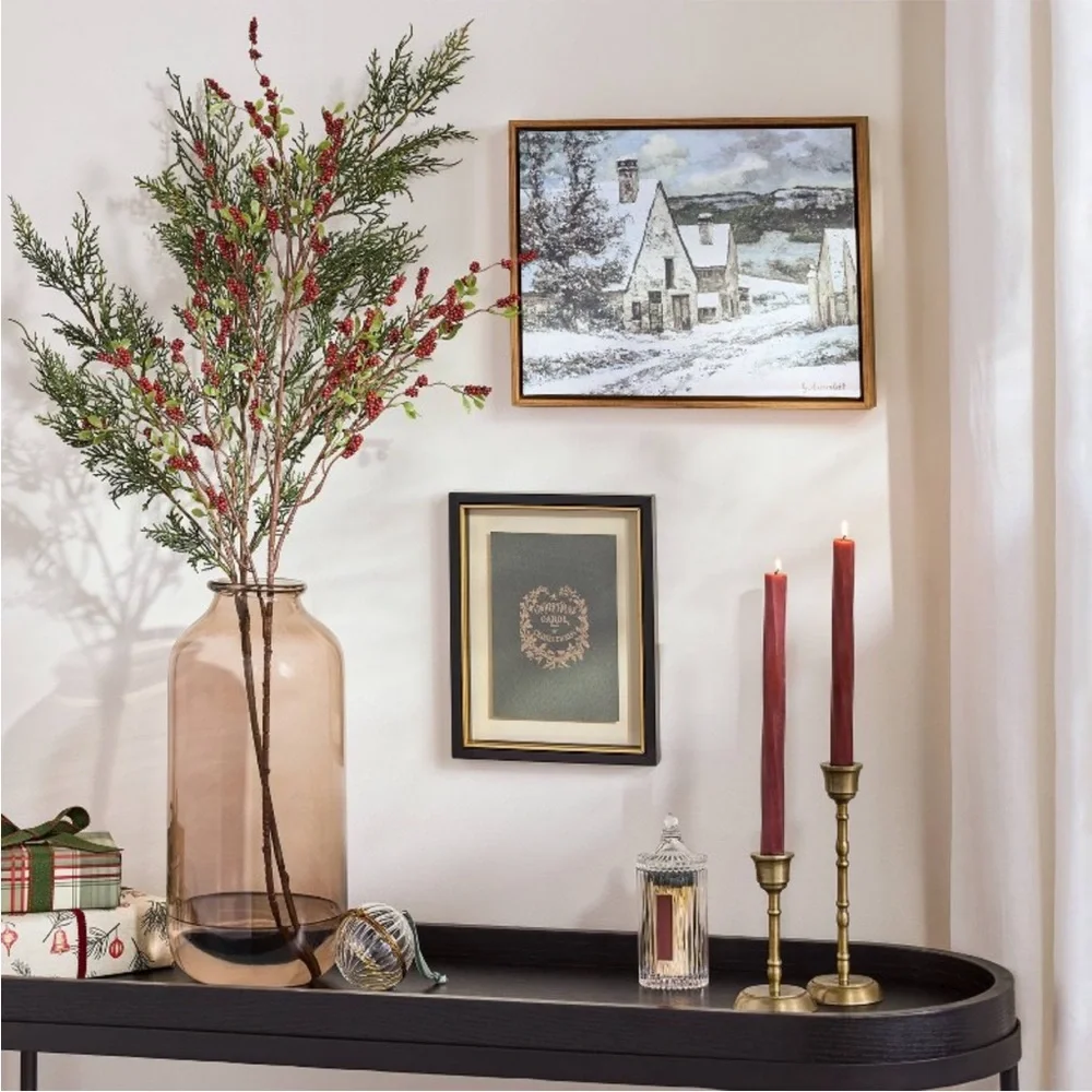 11x14 Snowy Town Burlap Wall Art from Hearth & Hand™ with Magnolia